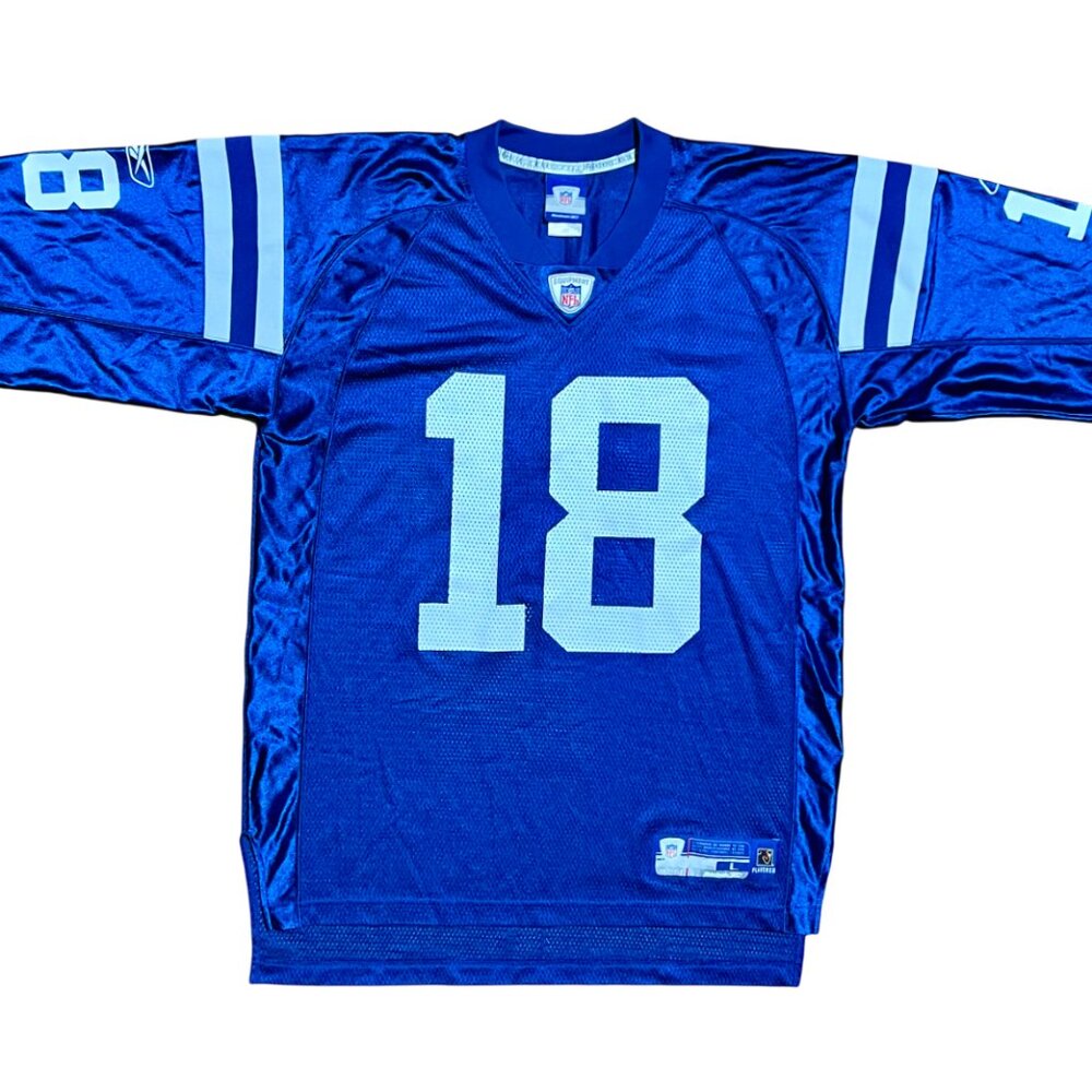 Peyton Manning Reebok Indianapolis Colts Vintage Blue Jersey, Men's Large